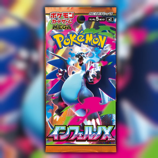 Single Pokemon Inferno X m2 Japanese Booster Pack - Unweighed Authentic UK Stock - Mega Charizard X Chase
